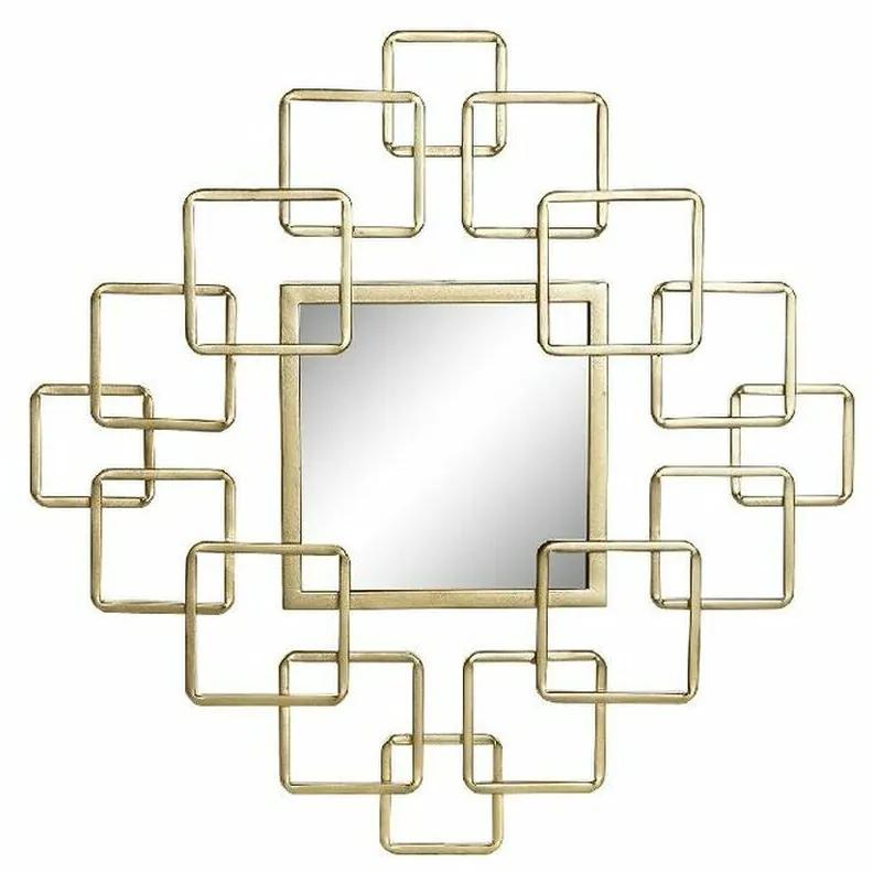 Espelho de parede DKD Home Decor Espelho Dourado Metal (40.5 x 2.5 x 40.5 cm)