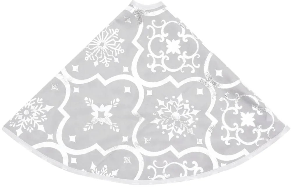 Saia de árvore de Natal luxuosa 90 cm com meia tecido branco