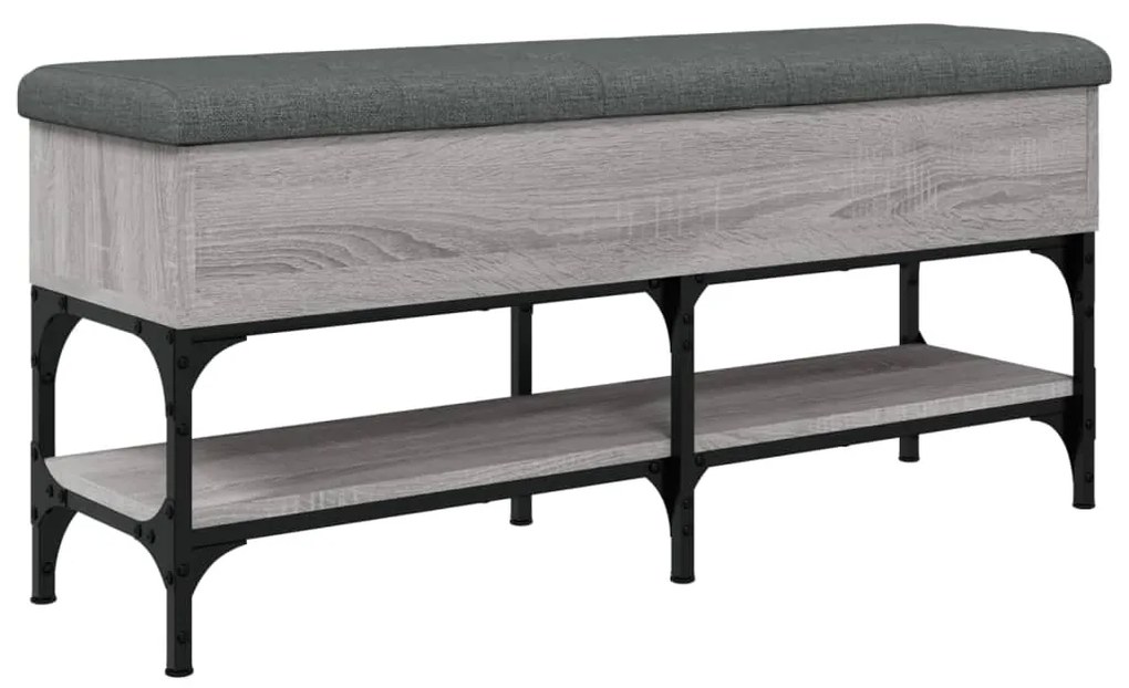 Banco sapateira 102x32x45 cm derivados madeira cinzento sonoma