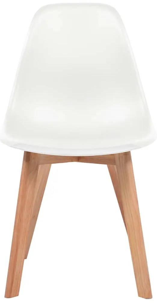 Cadeiras de jantar 2 pcs plástico branco
