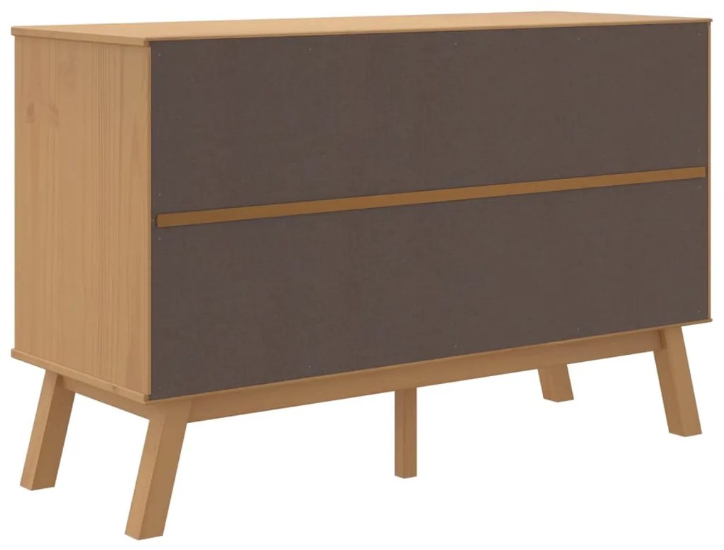Aparador OLDEN 114x43x73,5 cm pinho maciço branco e castanho