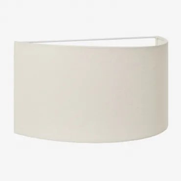 Aplique De Parede Em Linho Kiraz ↔︎ 35 X ↑20 Cm & Linho Branco - Sklum