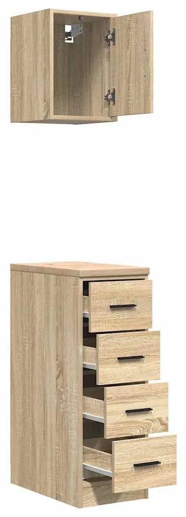 Armários de garagem 2pcs derivados de madeira carvalho sonoma