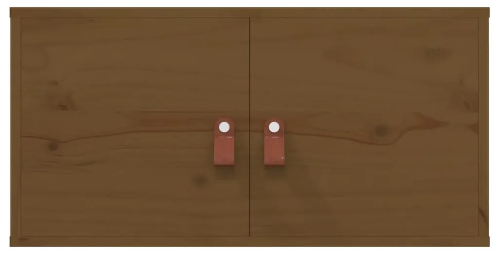 Armários de parede 2 pcs 60x30x30 cm pinho maciço castanho-mel