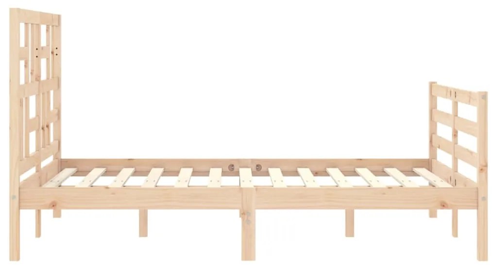Estrutura de cama com cabeceira 120x200 cmmadeira maciça