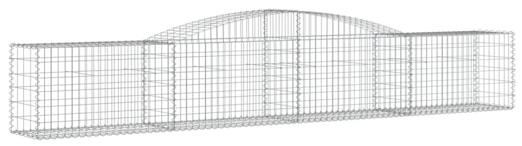Cestos gabião arqueados 10pcs 400x50x60/80 cm ferro galvanizado