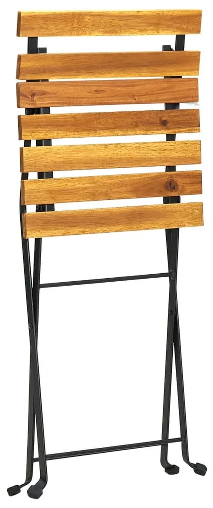 Cadeira de bistrô dobrável 4 pcs madeira de acácia maciça