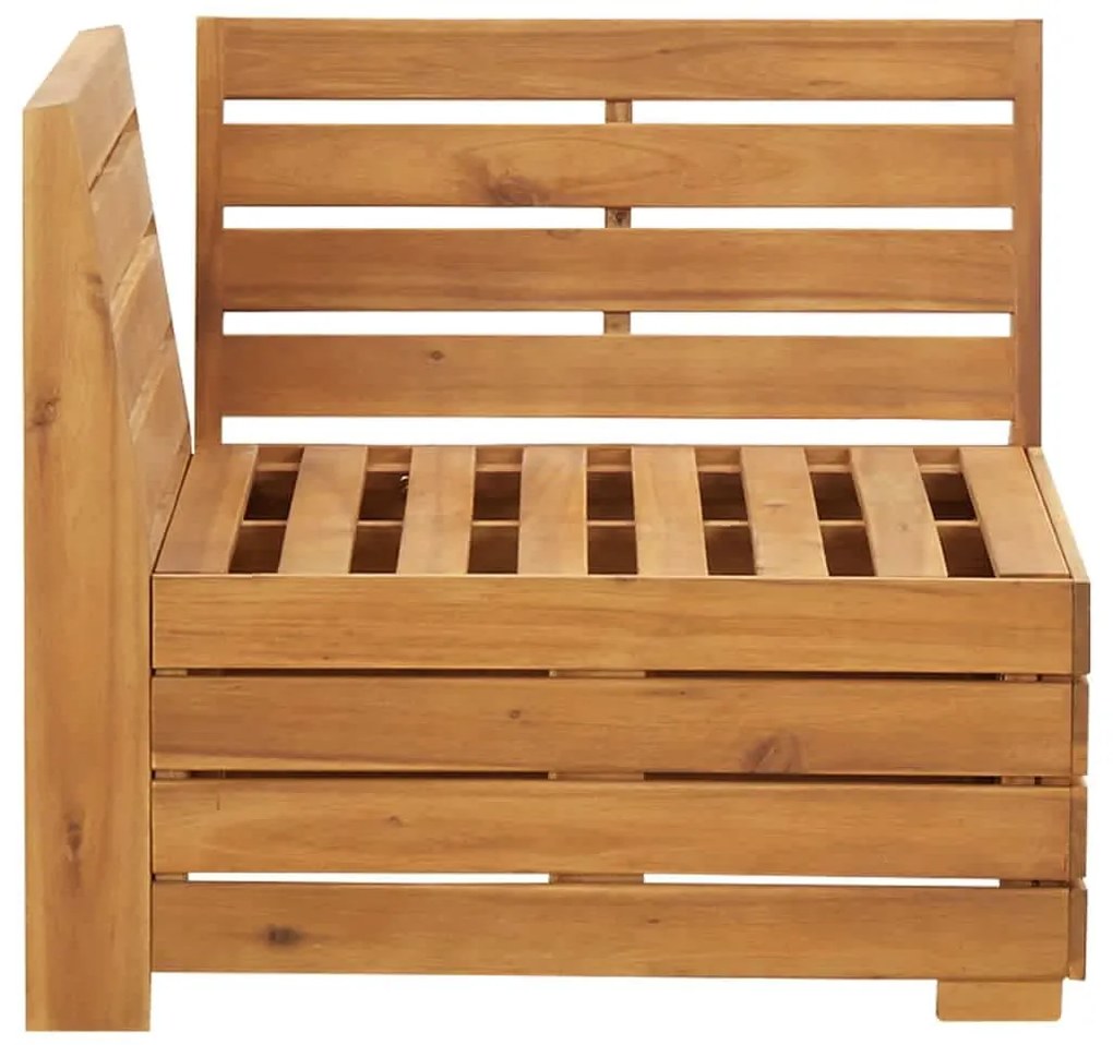 2 pcs conjunto lounge de jardim c/ almofadões acácia maciça