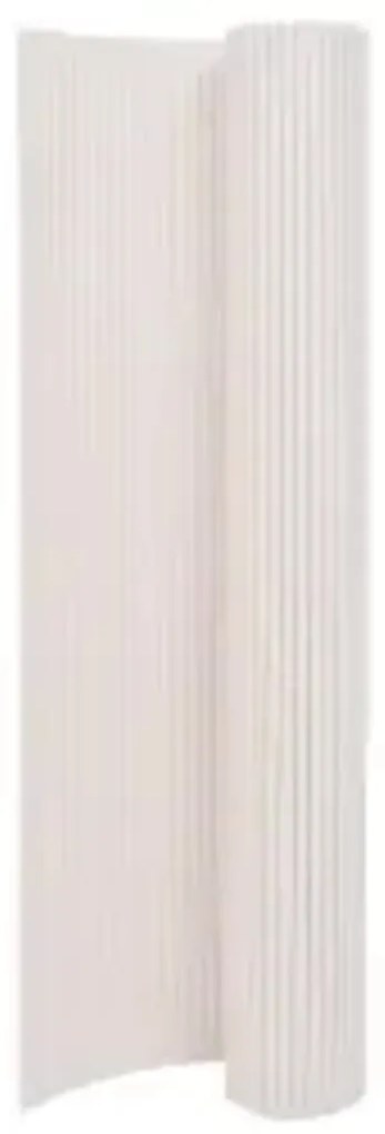 317156 vidaXL Cerca de jardim dupla face 110x400 cm branco