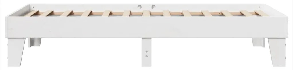 Cama sem colchão 90x200 cm madeira de pinho maciça branco