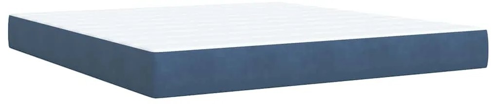 Cama com molas/colchão 180x200 cm veludo azul