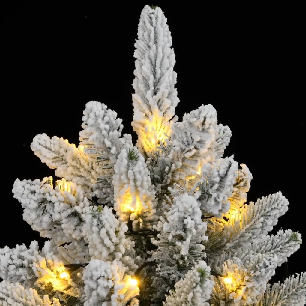 Árvore Natal artificial c/ 300 luzes LED e flocos de neve 210cm