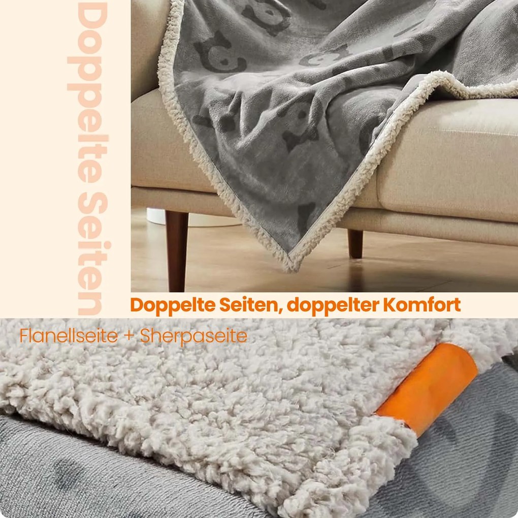 Manta impermeável para cães 127 x 101 cm cinzento