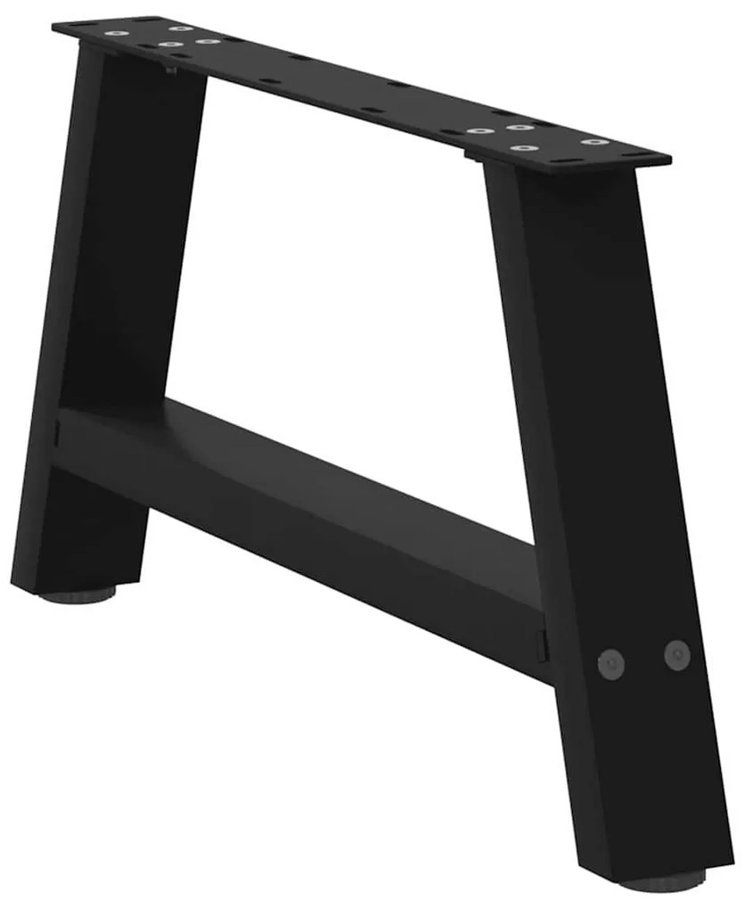 Pés para mesa de centro em formato A, 2 peças, preto, 60x(30-31) cm, a