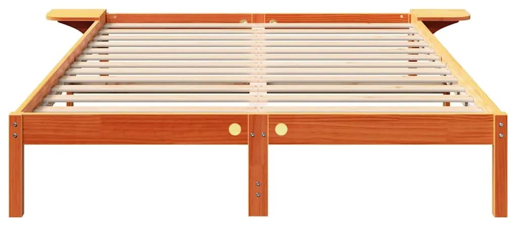 Estrutura de cama com mesas de cabeceira Castanho 140 x 200 cm