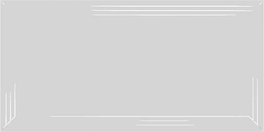 Espelho "Bianco" - Branco - 60x120x2.2cm - Design Moderno