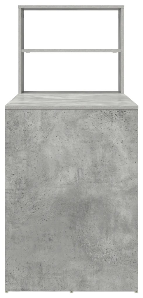 Secretária com Armazenamento Cinzento de Concreto 113x54x120 cm Madeir
