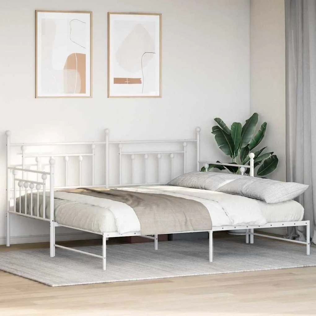 Estrutura de Cama Dia com Cama Auxiliar Branca 100x190 cm Aço