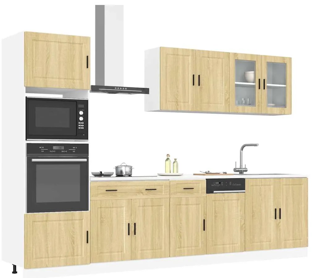 vidaXL 7 peças armário de cozinha conjunto Kalmar sonoma carvalho