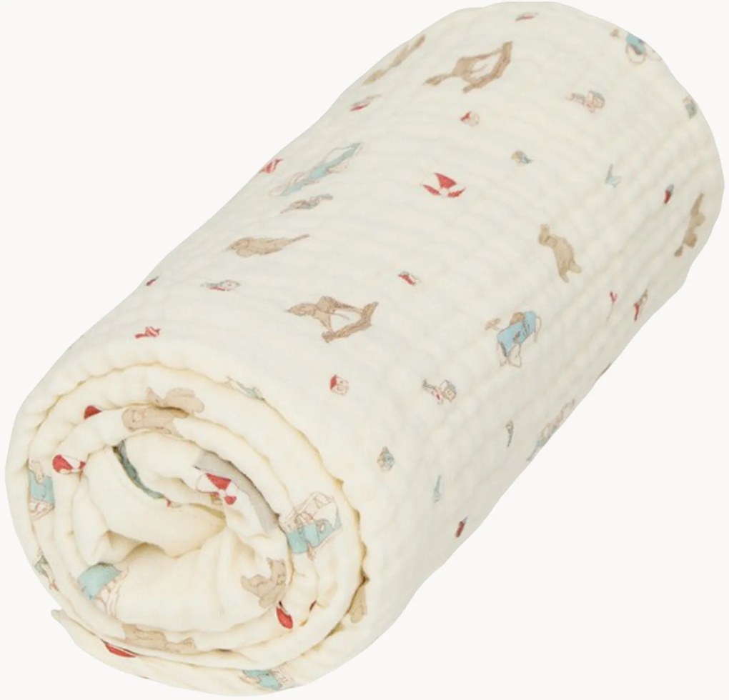 Manta de bebé em algodão orgânico Vintage Toys