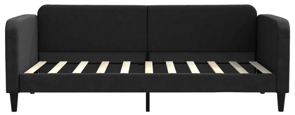 Sofá-cama com colchão 90x190 cm tecido preto