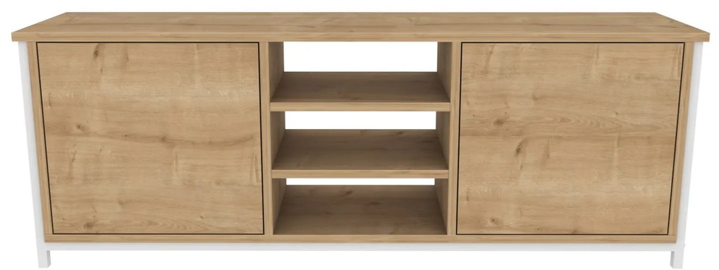 Móvel TV Otis – Branco Carvalho – 140x35,3x50,8 cm