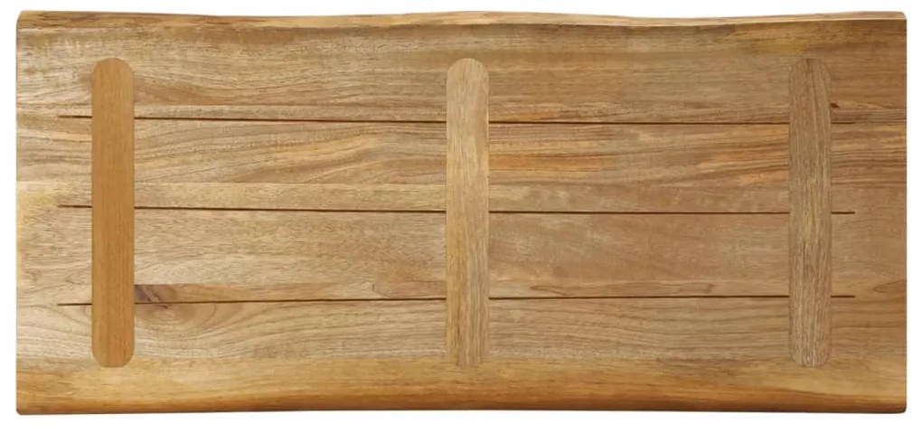 Tampo de mesa c/ borda viva 90x40x2,5cm mangueira áspera maciça
