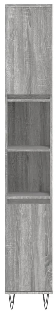 3 pcs Conjunto móveis casa de banho madeira proc. cinza sonoma