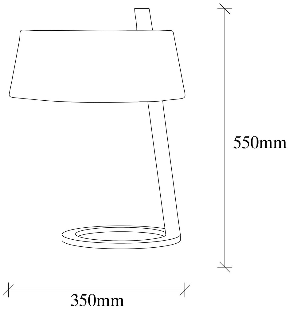 Candeeiro de Mesa Salihini – Branco/Preto – 35 cm x 55 cm
