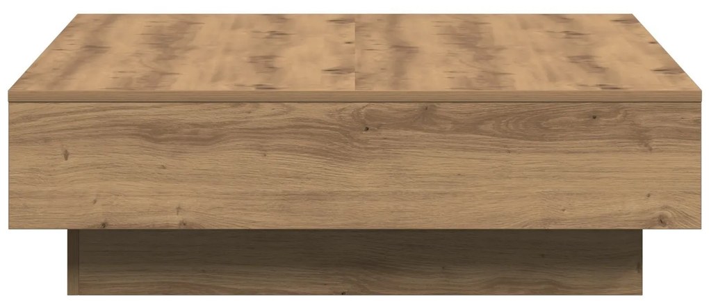 Mesa de Centro Carvalho Artesanal Folheado, MDF 90 x 90 x 28 cm