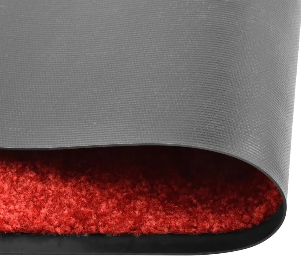 Tapete de porta lavável 60x180 cm vermelho
