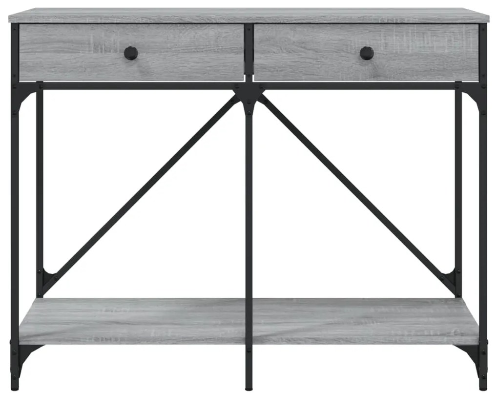 Mesa consola 100x39x78,5 cm derivados madeira cinzento sonoma