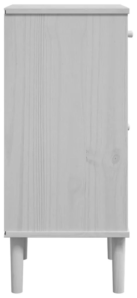 Mesa de cabeceira SENJA 40x35x80 cm pinho maciço branco