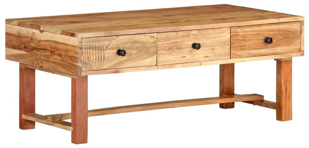 vidaXL Mesa de centro 100x50x40 cm madeira de acácia maciça