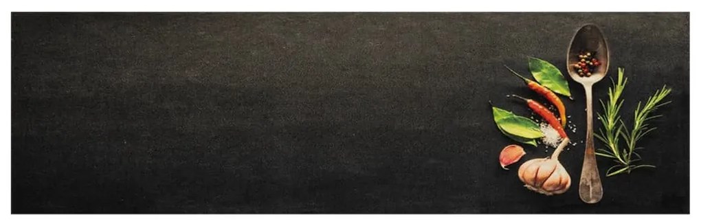 Tapete de cozinha lavável 45x150 cm veludo padrão especiarias