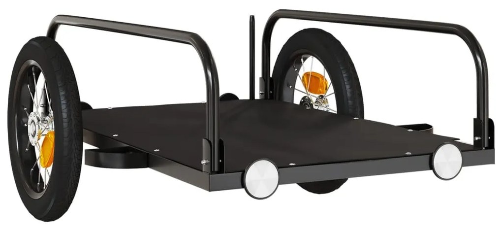 Reboque para bicicleta 122x53x31 cm ferro preto