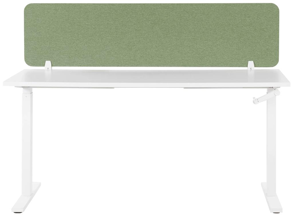 Painel divisor de secretária verde claro 160 x 40 cm WALLY Beliani