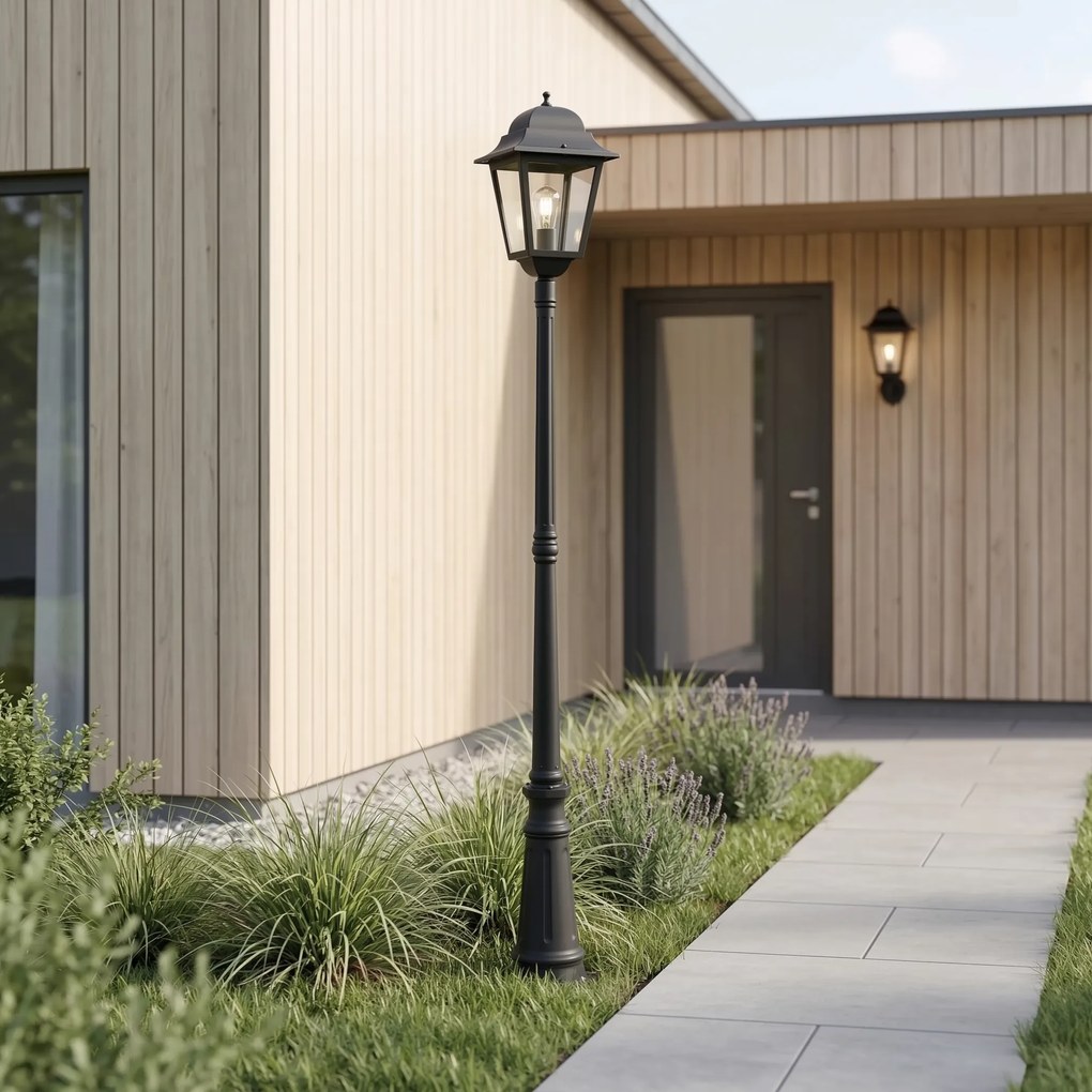 Lanterna de exterior clássica preta 220cm IP44 - Big