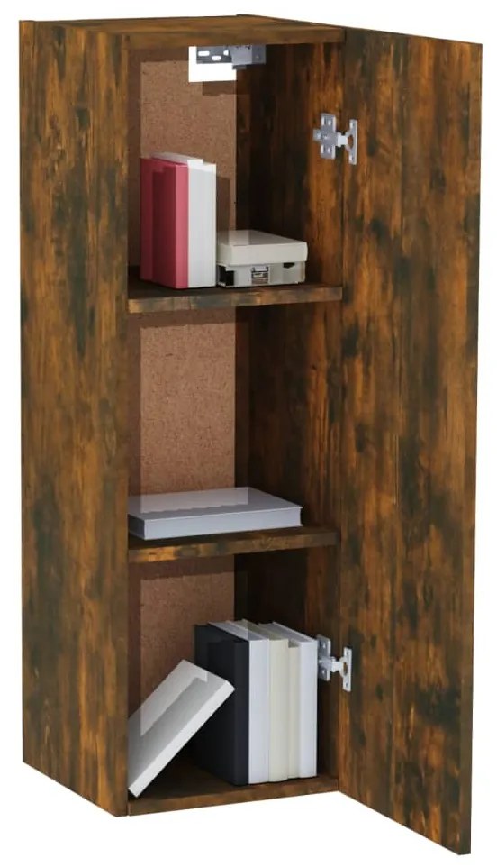 Móveis de TV 2 pcs 30,5x30x90 cm madeira cor carvalho fumado