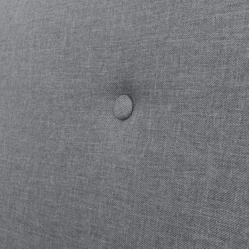 Conjunto de sofás 3 pcs tecido cinzento claro