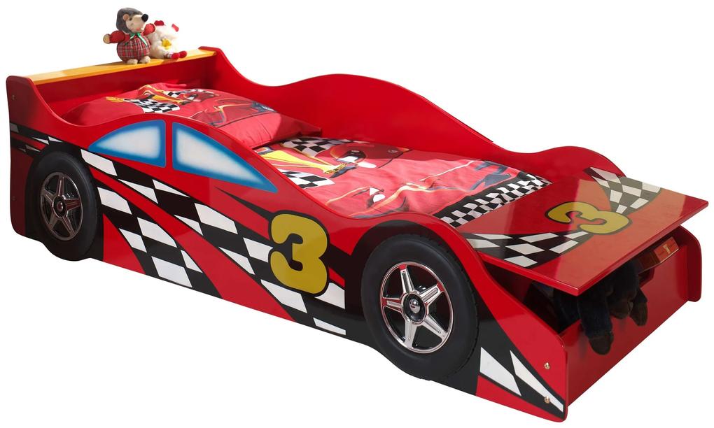 Cama Infantil RACE CAR BED 70x140CM Vermelha