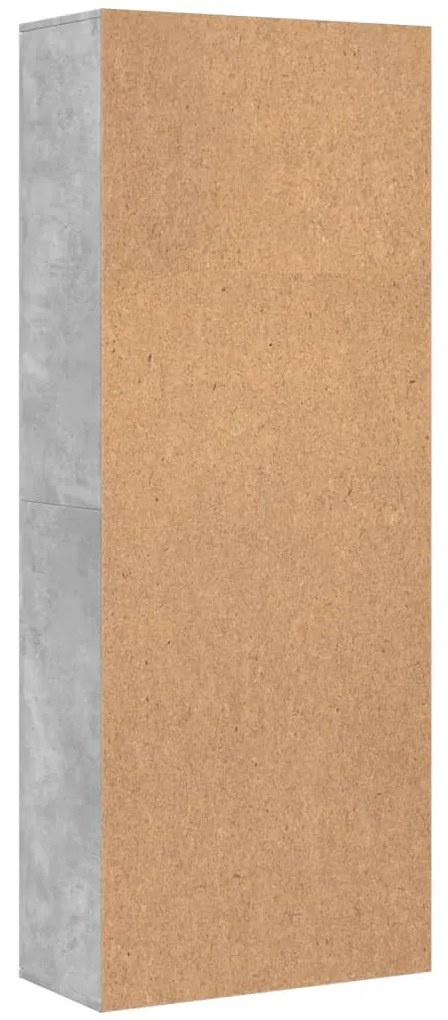 Armário alto 70x35x180 cm derivados de madeira cinza cimento