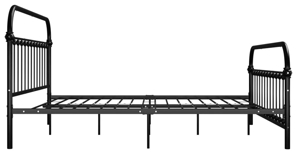Estrutura de cama em metal 180x200 cm preto