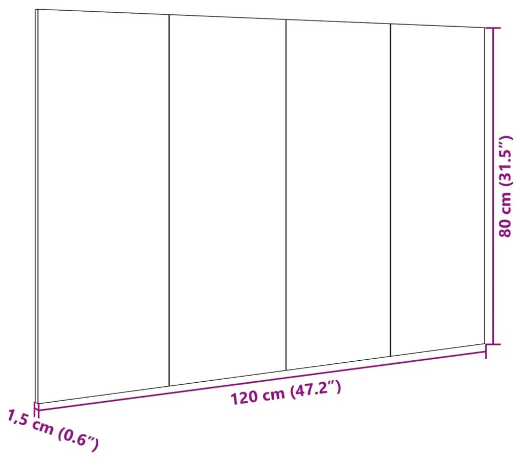 Cabeceira cama c/ armários 120cm deriv. madeira cinzento sonoma