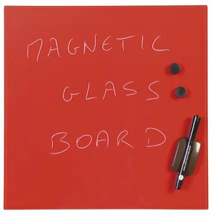 Quadro Vidro Magnético Vermelho 38x38cm