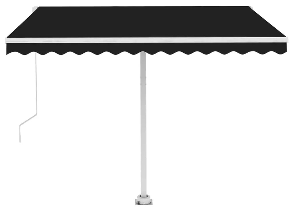 Toldo retrátil manual independente 300x250 cm antracite