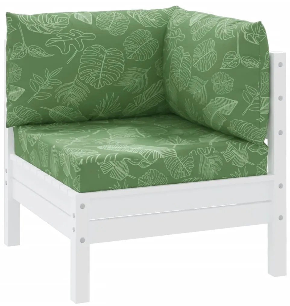 Almofadões p/ móveis paletes 3 pcs tecido oxford padrão folhas