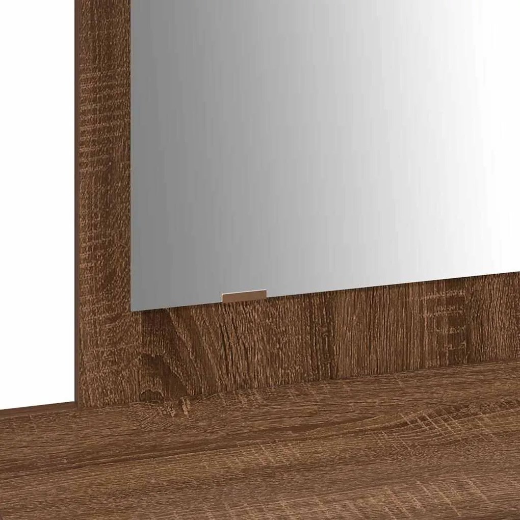 Mesa de Maquilhagem Suspensa Carvalho Castanho 100x40x70 cm