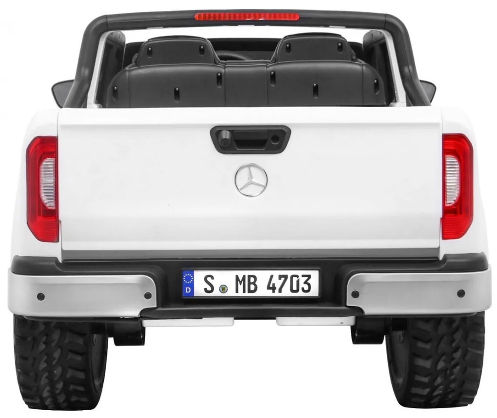 Carro elétrico para Crianças 2 Lugares Mercedes Benz X-Class 2x12V 4x4 Rodas Espuma EVA, Assento de couro Preto