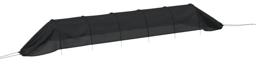 Túneis de rede 4 pcs aço e polietileno preto